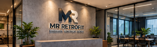 Imagem ilustrativa de recepção; não representa endereço confirmado da MR Retrofit.